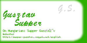 gusztav supper business card